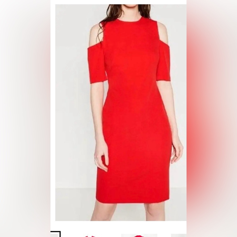 ZARA
  Vibrant Red Long Sleeve Dress